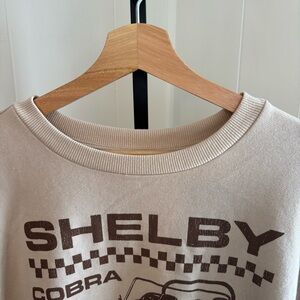 Shelby Cobra Beige Graphic Crewneck Sweatshirt Women’s Oversized XL Cotton